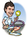 Cartoon: Jerzy Janowicz (small) by Krzyskow tagged tenis
