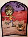 Cartoon: Zombie-tures (small) by kidcardona tagged caricature cartoon halloween monster fun holiday dead