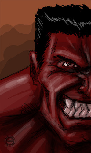 Cartoon: r hulk (medium) by sahin tagged red,hulk,gamma,monster,villian,comic