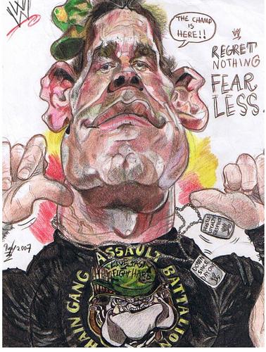 Cartoon: John Cena WWE wrestler (medium) by RoyCaricaturas tagged wwe,cena,caricatura