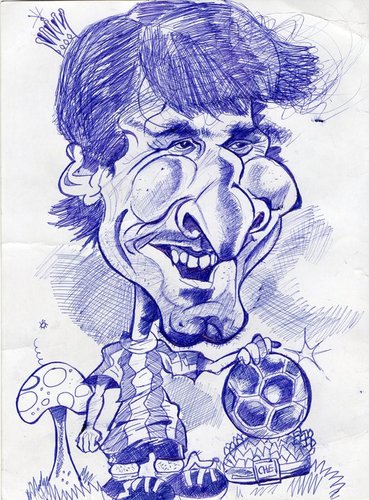 Cartoon: Leonel Messi Golden Ball (medium) by RoyCaricaturas tagged argentina,messi,leonel,soccer,players,barca