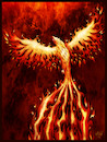 Cartoon: Phoenix (small) by Mikl tagged michael,mikl,olivier,miklart,illustration,tattoo,phoenix,phenix,fire