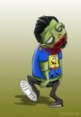 Cartoon: me as a zombie (small) by juwecurfew tagged zombie