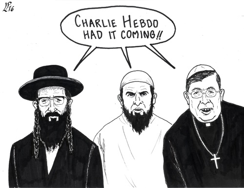 Cartoon: 7 January 2015 2016 (medium) by paolo lombardi tagged charlie,hebdo