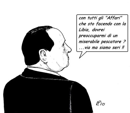 Cartoon: affari (medium) by paolo lombardi tagged italy,libia,politics
