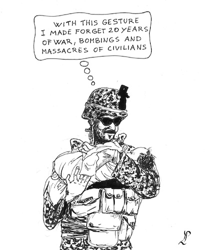 Cartoon: Afghanistan (medium) by paolo lombardi tagged afghanistan,taliban,usa,war,peace