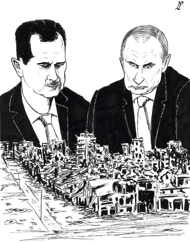 Cartoon: Aleppo siege (medium) by paolo lombardi tagged syria,war