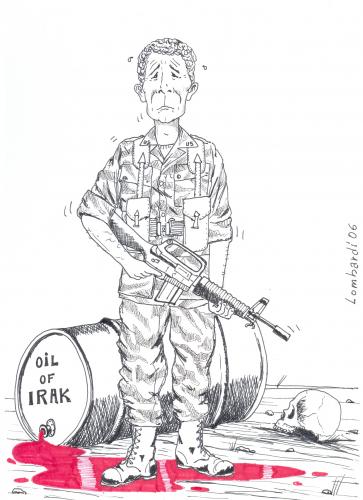 Cartoon: bush (medium) by paolo lombardi tagged usa,bush,politics,satire,caricatures,iraq