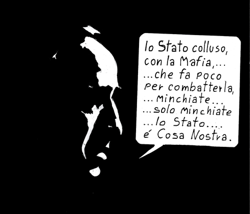 Cartoon: Cosa Nostra (medium) by paolo lombardi tagged italy,berlusconi,mafia,politics,satire,caricature