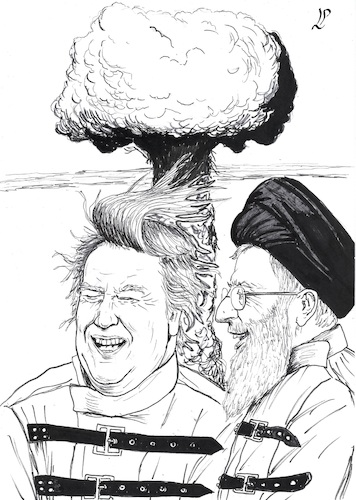 Cartoon: Crazy Escalation (medium) by paolo lombardi tagged usa,iran,war