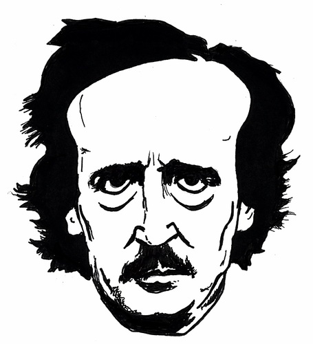 Cartoon: E. A. Poe (medium) by paolo lombardi tagged poete