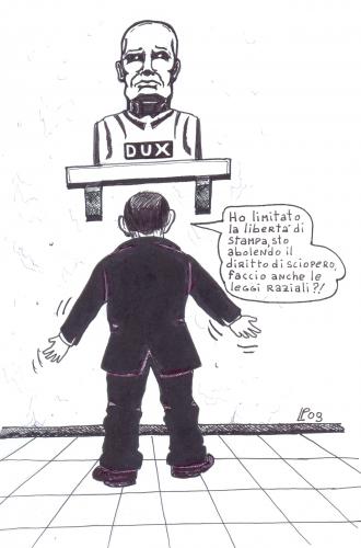 Cartoon: end my cartoons in italy (medium) by paolo lombardi tagged italy,democracy,fascism,berlusconi,politics