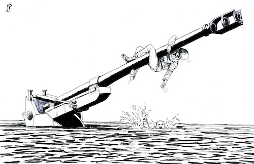 Cartoon: Explosion of the Kakhovka dam (medium) by paolo lombardi tagged war,ukraine,dam,putin,russia