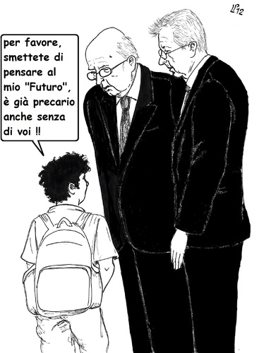 Cartoon: Futuro incerto (medium) by paolo lombardi tagged italy,politics,satire