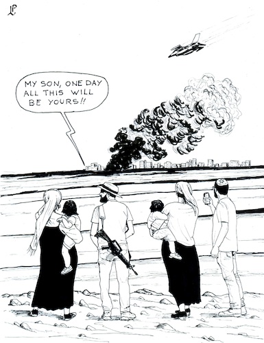Cartoon: Inheritance (medium) by paolo lombardi tagged gaza,israel,war,palestine