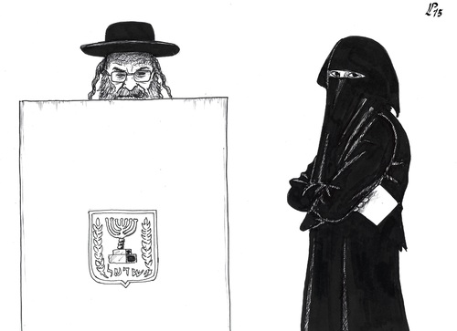 Cartoon: Israeli Elections (medium) by paolo lombardi tagged war,peace,israel