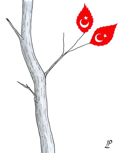 Cartoon: Istanbul tree (medium) by paolo lombardi tagged instanbul,turkey,freedom,park,green