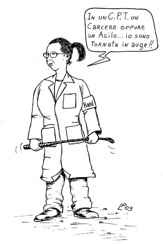 Cartoon: istruttrice (medium) by paolo lombardi tagged italy