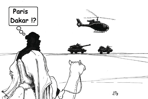 Cartoon: Mali (medium) by paolo lombardi tagged mali,france,war,peace