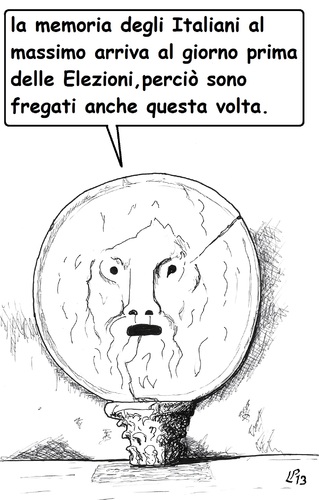 Cartoon: Memoria Corta (medium) by paolo lombardi tagged italy,politics,satire,cartoon,election