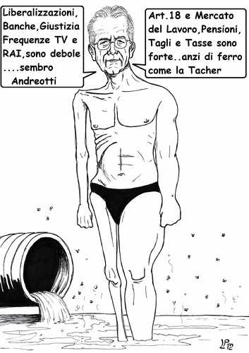 Cartoon: Monti (medium) by paolo lombardi tagged italy,politics
