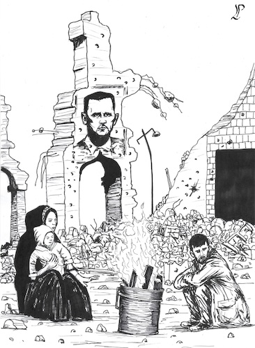 Cartoon: Nativity (medium) by paolo lombardi tagged christmas,war,peace,assad,syria