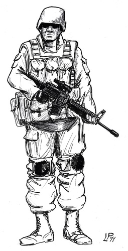Cartoon: Navy Seals (medium) by paolo lombardi tagged usa,afghanistan,war,binladen