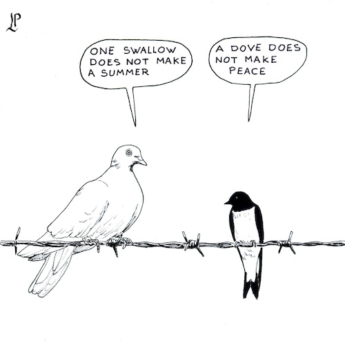 Cartoon: Peace (medium) by paolo lombardi tagged peace,war