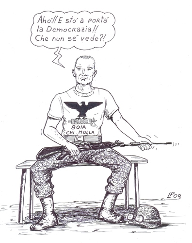 Cartoon: portatori di democrazia (medium) by paolo lombardi tagged italy,afghanistan,krieg,war,peace
