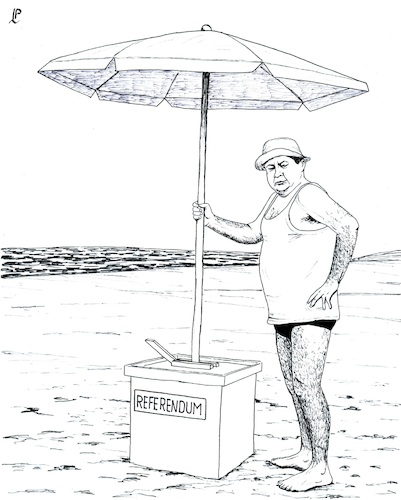 Cartoon: Referendum in Italy (medium) by paolo lombardi tagged italy,referendum,election,work