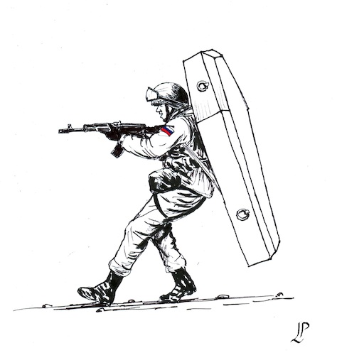 Cartoon: Russian soldier (medium) by paolo lombardi tagged russia,ukraine,war,soldier,putin,europe