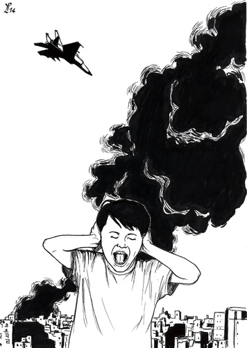 Cartoon: Scream from Syria (medium) by paolo lombardi tagged syria,war,peace
