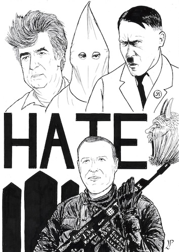 Cartoon: The face of hate (medium) by paolo lombardi tagged newzealand,terrorism,fascism,racism,hate