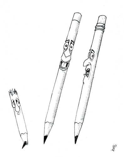 Cartoon: Threatened satire (medium) by paolo lombardi tagged satire,censorship,fascism,art