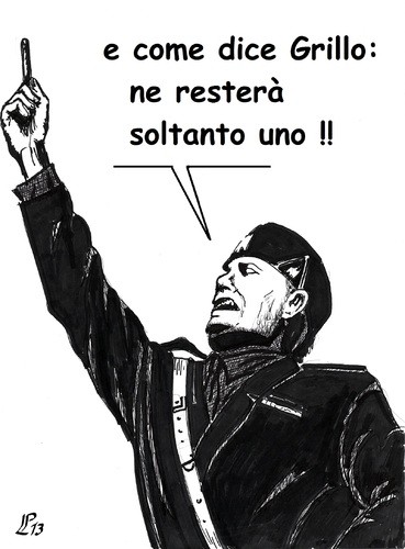 Cartoon: Uno (medium) by paolo lombardi tagged italy,grillo