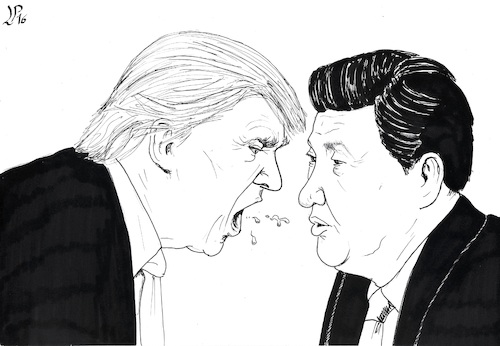 Cartoon: USA-China (medium) by paolo lombardi tagged international