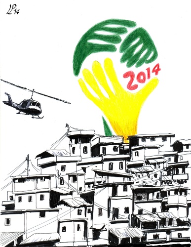 Cartoon: World Cup 2014 (medium) by paolo lombardi tagged world,cup,2014,brasil,football