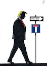 Cartoon: Exit (small) by paolo lombardi tagged usa,elections,trump