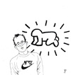 Cartoon: Keith Haring (small) by paolo lombardi tagged artist,art,haring