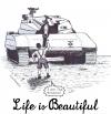 Cartoon: life is beautiful (small) by paolo lombardi tagged gaza,palestine,israel,war,krieg,politic