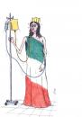 Cartoon: Italy terminal illeness (small) by paolo lombardi tagged italy democracy fascism berlusconi ratzinger
