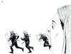 Cartoon: Repression in Italy (small) by paolo lombardi tagged italy,fascism,repression,meloni,protest