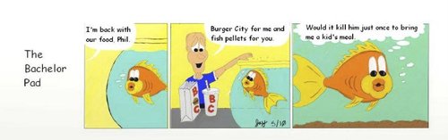 Cartoon: Fish Food (medium) by jtbachelorpad tagged hunor,comic,single,marriage,dating