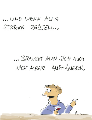 Cartoon: Schwarzer Humor? (medium) by fussel tagged aufgeben,reißen,reissen,stricke,lassen,hängen,aufhängen,selbstmord,tod,humor,schwarzer,schwarzer,humor,tod,selbstmord,aufhängen,hängen,lassen,stricke,reissen,reißen,aufgeben