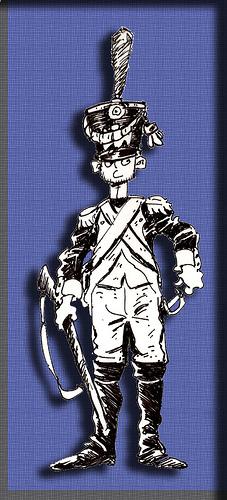 Cartoon: SOLDADO NAPOLEONICO (medium) by PEPE GONZALEZ tagged napoleon,war,guerra,soldado,soldier,draw,dibujo