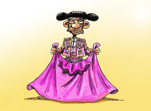 Cartoon: TORERO (medium) by PEPE GONZALEZ tagged torero,ilustracion,ilustration,spain