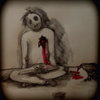 Cartoon: Death by Crow (small) by Krinisty tagged death crow pencil bleeding heart creepy puppet