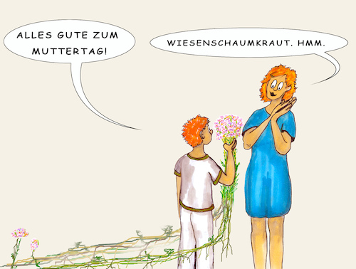 Cartoon: Bärendienst (medium) by SoRei tagged konvention,einzelhandel,hausfrau,generation,frau,emanzipation,feminismus,kontoverse,blüte,muttertag,geschenk,blumenstrauß,selbst,gepflückt,überraschung,freude,heucheln,vorgeben,mühe,aufmerksamkeit,geste,tradition,brauch,frühjahr,blumen,wiese,sonntag,wiesenschaumkraut,mutter,kind,blüten,kelch,zart,rosa,duftig,leicht,wildkraut,feuchtwiese,au,weiß,violett,blass,lila,april,mai,juni,garten,pflanzen,wurzeln,erde,folgerung,konsequenzen,absehen,dreck,umständlich,bärendienst,spur,legen,nachvolziehbar,verfolgen,ehrentag,mutterschaft,floristen,marketing,verkaufsförderung,basteln,idee,poesie,gedicht,konvention,einzelhandel,hausfrau,generation,frau,emanzipation,feminismus,kontoverse,blüte,muttertag,geschenk,blumenstrauß,selbst,gepflückt,überraschung,freude,heucheln,vorgeben,mühe,aufmerksamkeit,geste,tradition,brauch,frühjahr,blumen,wiese,sonntag,wiesenschaumkraut,mutter,kind,blüten,kelch,zart,rosa,duftig,leicht,wildkraut,feuchtwiese,au,weiß,violett,blass,lila,april,mai,juni,garten,pflanzen,wurzeln,erde,folgerung,konsequenzen,absehen,dreck,umständlich,bärendienst,spur,legen,nachvolziehbar,verfolgen,ehrentag,mutterschaft,floristen,marketing,verkaufsförderung,basteln,idee,poesie,gedicht