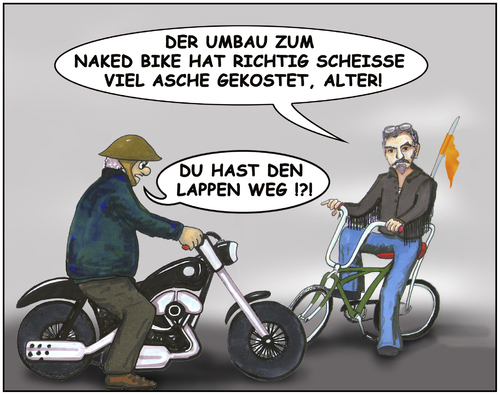 Cartoon: Biker unter sich (medium) by SoRei tagged bike,bonanza,rad,fahrrad,mc,motorrad,rocker,brotherhood,naked,harley,kutte,kombi,lederbekleidung,helm,coolnes,image,umbau,tuning,oldtimer,klassiker,retro,vintage,bike,bonanza,rad,fahrrad,mc,motorrad,rocker,brotherhood,naked,harley,kutte,kombi,lederbekleidung,helm,coolnes,image,umbau,tuning,oldtimer,klassiker,retro,vintage