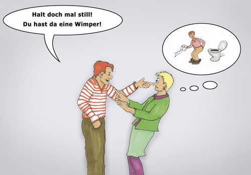 Cartoon: Kontakt (medium) by SoRei tagged wc,befürchtung,ekel,vorsicht,körperlichkeit,anfassen,grapschen,mund,augen,nase,abstand,treten,nahe,zu,berührung,trampel,ausweichen,unerwünscht,körperkontakt,wimper,spontan,bedrängen,unangenehm,distanzlosigkeit,hygiene,hände,gesicht,übergriff,tatschen,tatschen,übergriff,gesicht,hände,hygiene,distanzlosigkeit,unangenehm,bedrängen,spontan,wimper,körperkontakt,unerwünscht,ausweichen,trampel,zu,nahe,treten